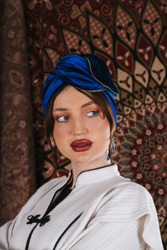 Royal Blue Gold Velvet