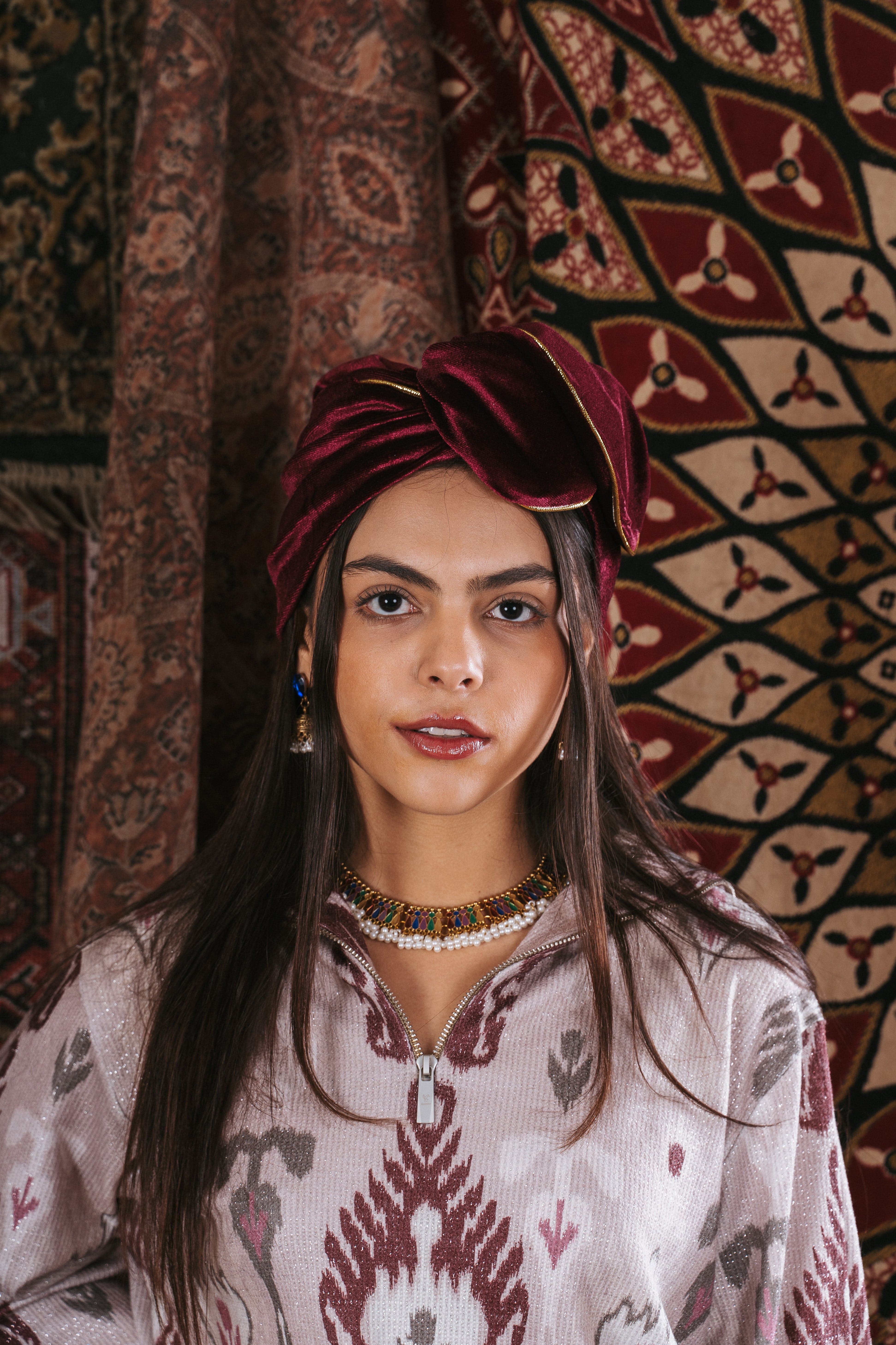 Burgundy Velvet Gold