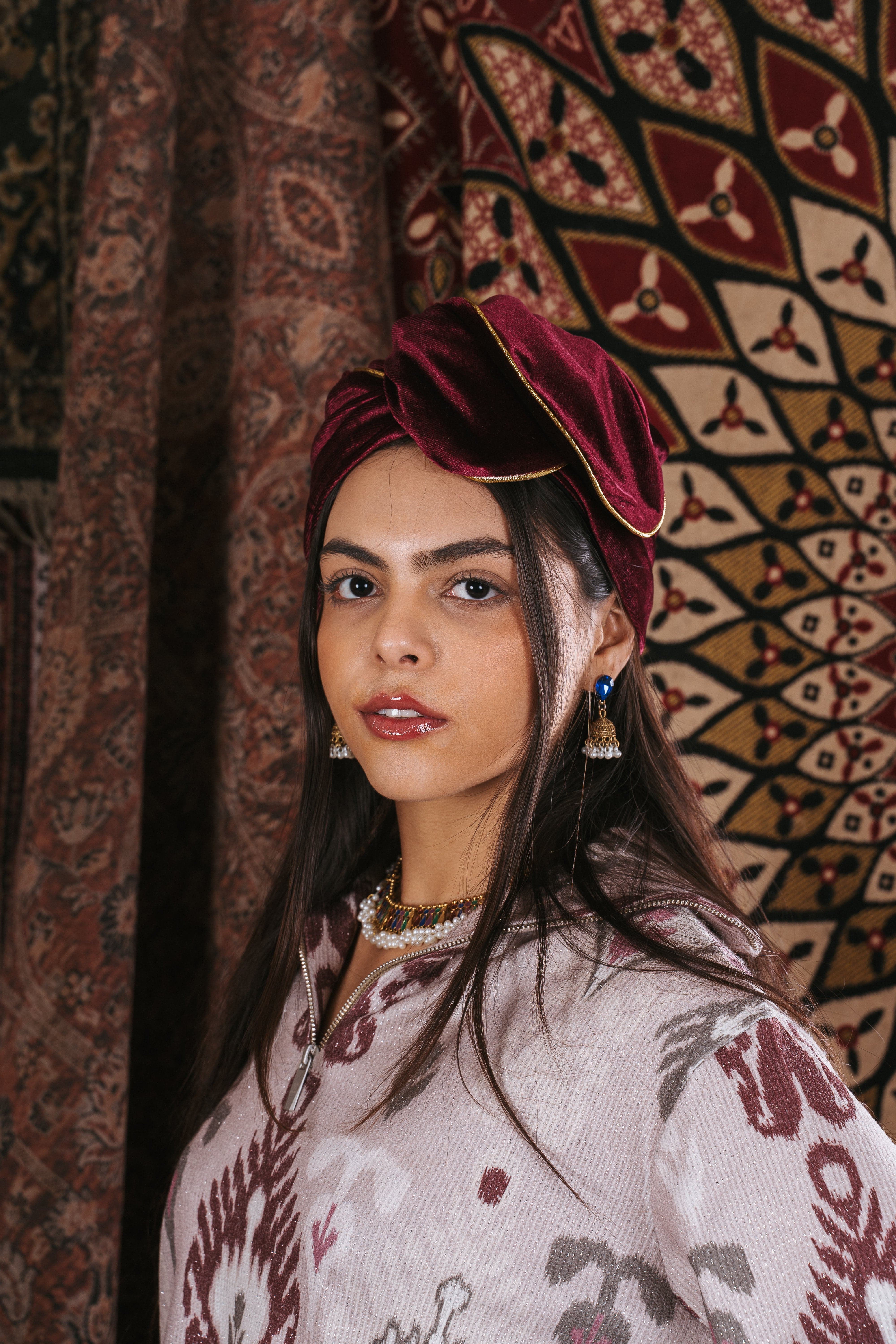 Burgundy Velvet Gold