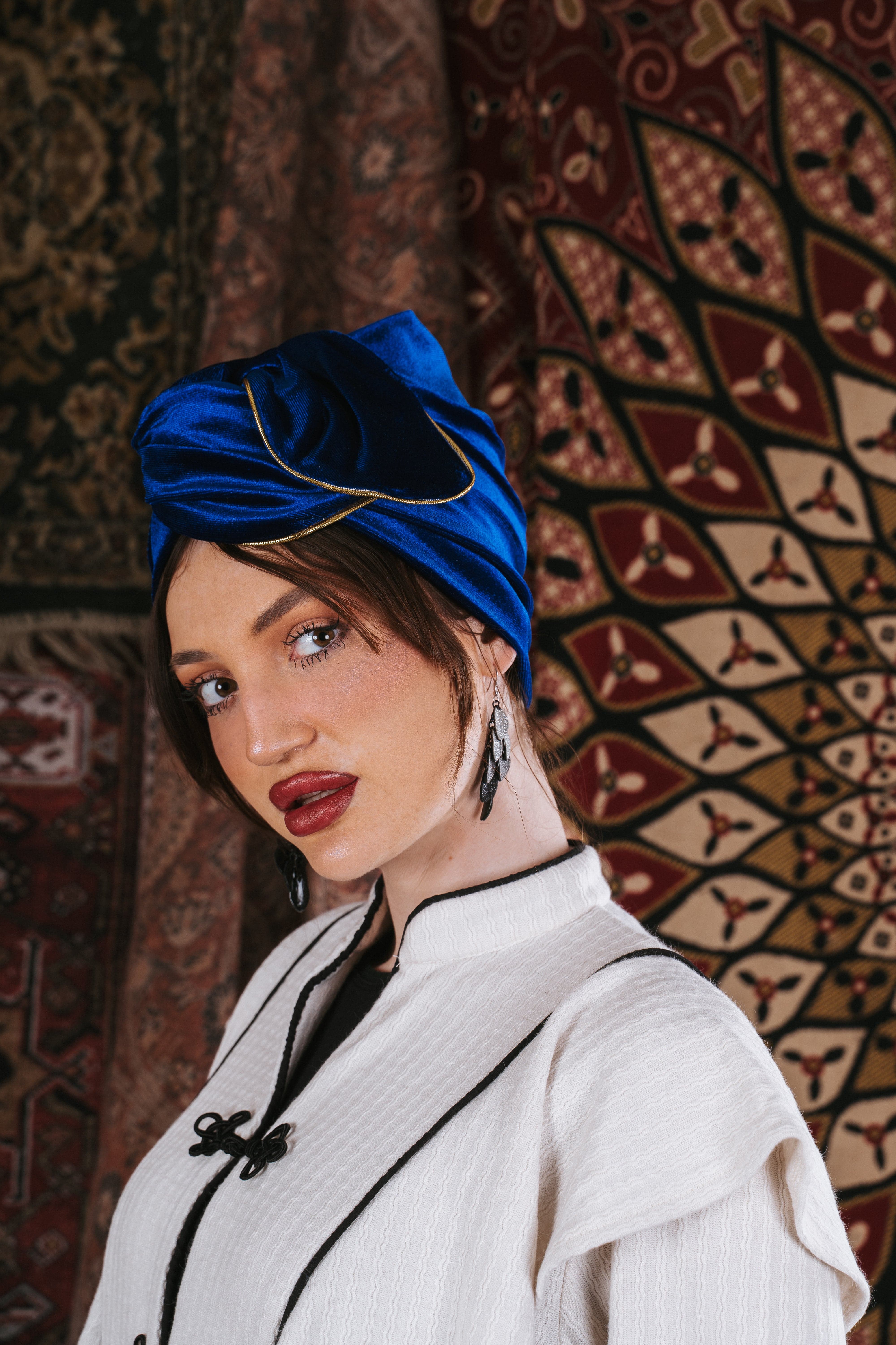 Royal Blue Gold Velvet