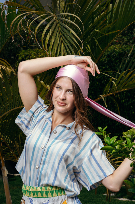 Pink Satin Foulard