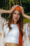 Orange Satin Foulard